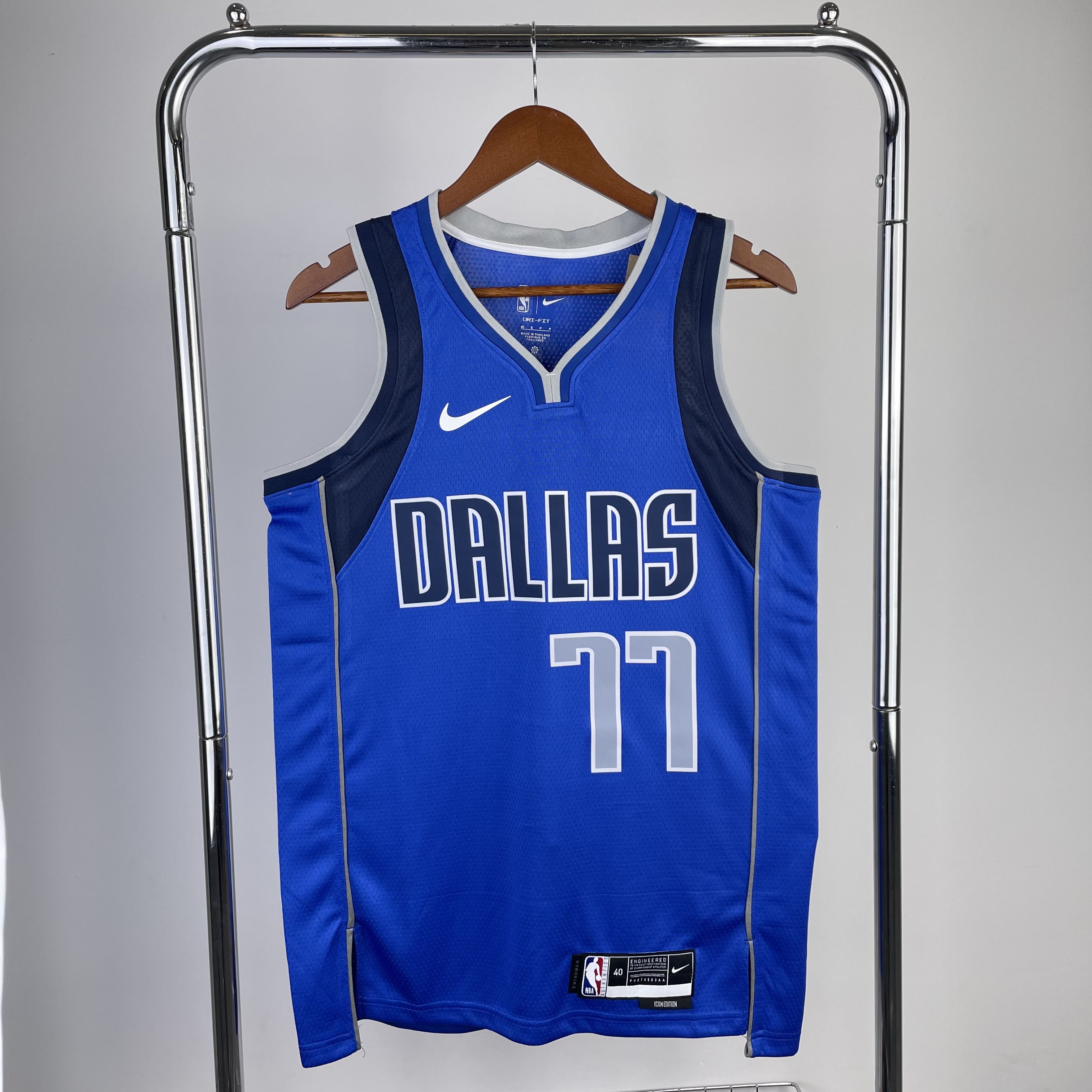 Men Dallas Mavericks #77 Luka Doncic Blue Season Nike 2023 NBA Jersey
